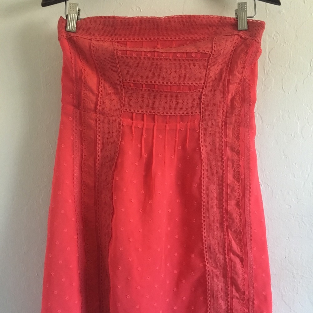 Kimchi Blue coral strapless dress